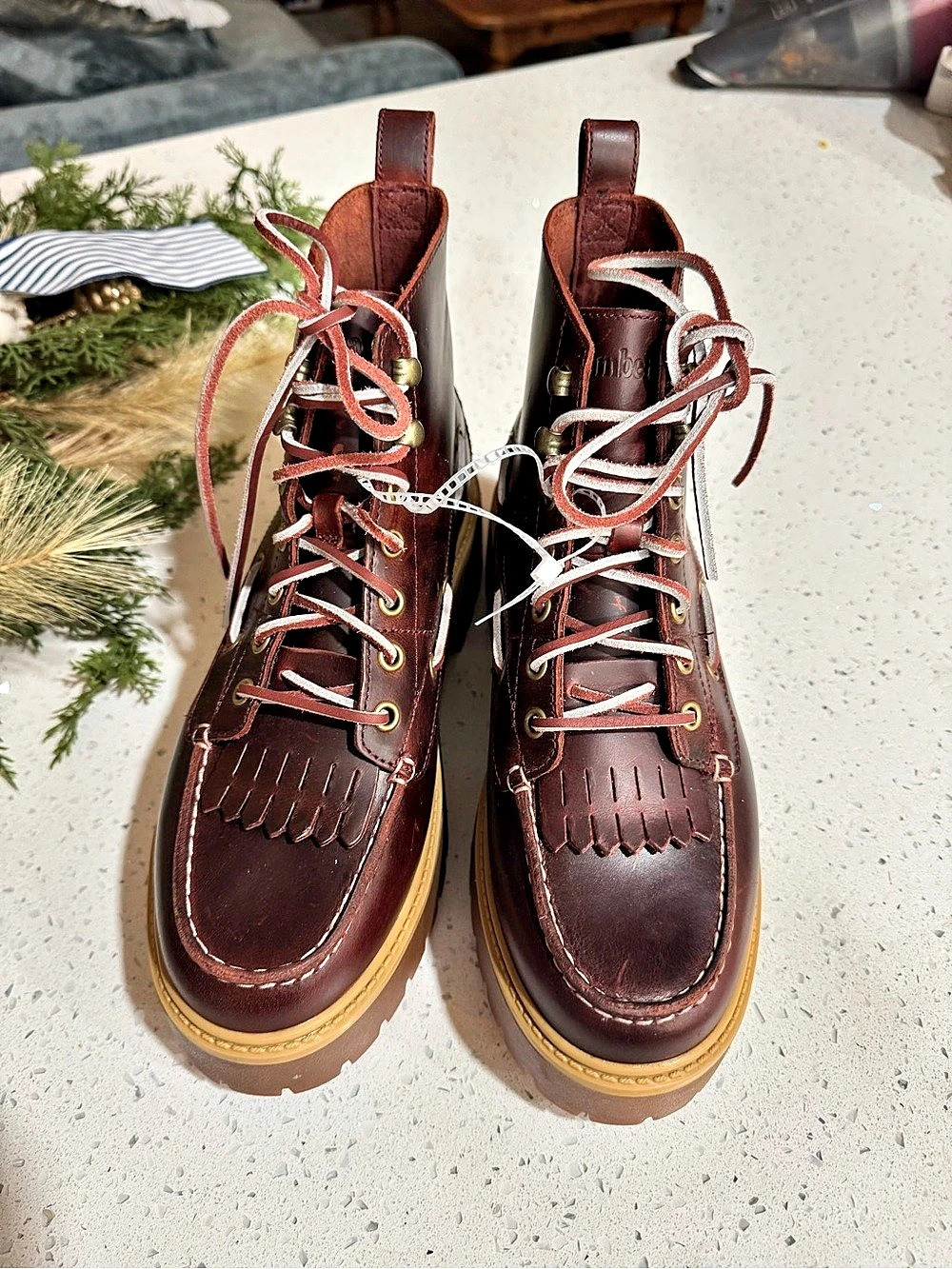 Timberland 6-Inch Premium Boat Shoe Brown Leather Boots US 10 NEW no tags